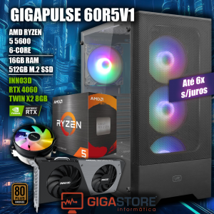 Desktop Gaming RYZEN 5 5600 RTX 4060 16GB RAM 512GB SSD W11